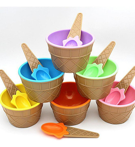 6pc Niños Helado Cuencos Crema Copa Parejas Tazón Tazón Rega