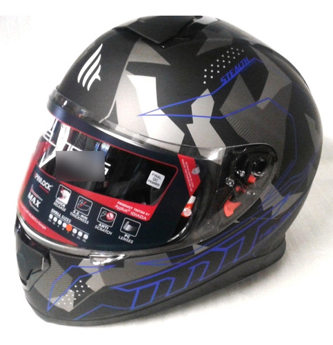 Casco Integral Mt Thunder 3 Stealth Azul Xl Centro Motos