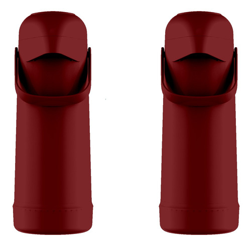 Kit 2 Garrafa Magic Pump 1,8 Litros Vermelho Aurora Termolar
