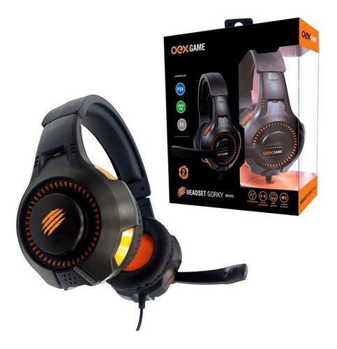 Imagem 3 de 6 de Headset Gamer Oex Gorky Preto Para Pc Ps Xbox One - Hs413