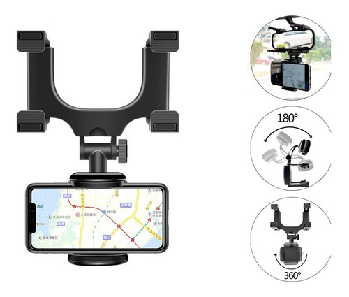 Soporte Holder Universal Celular Espejo Retrovisor De Carro