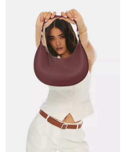 Bolso De Mano De Color Liso Con Cierre Magnético Para Axilas