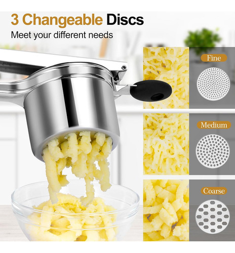 Trituradora De Patatas De Acero Inoxidable Con Mango Ergonóm