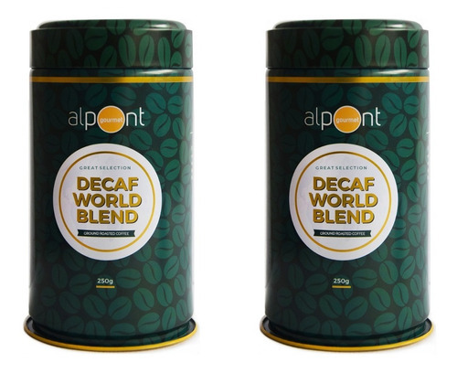 Alpont Café Decaf Gorld Blend Lata De 250 Gramos 2 Piezas