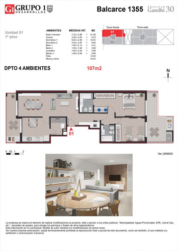 Venta Departamento 2 Dormitorios Centro Rosario