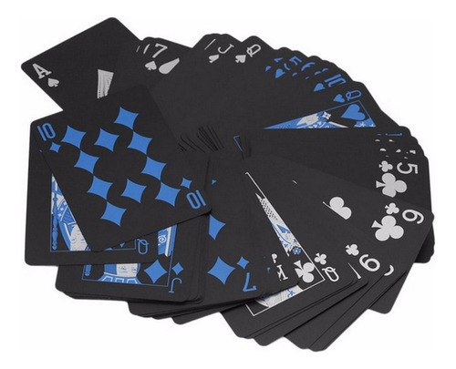 Tarjetas De Juego Impermeables De Plástico Negro Creative Ga