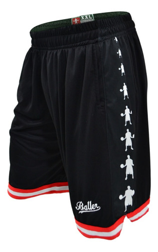 Short Baller Brand Vertical Negro