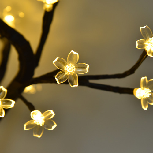 Árbol De Cerezo En Flor, Led Cálido, Alimentado Por Usb, Plá