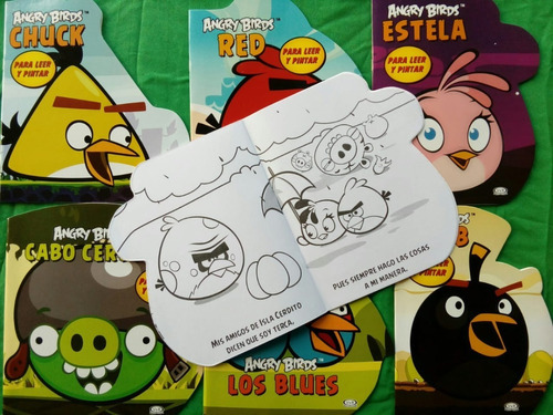  Angry Birds Para Leer Y Pintar (ideal Para Souvenirs) 