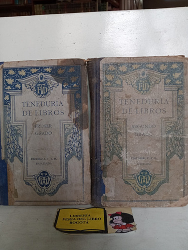 Teneduría De Libros -  1 Y 2 Grado -  F. T.d -1929