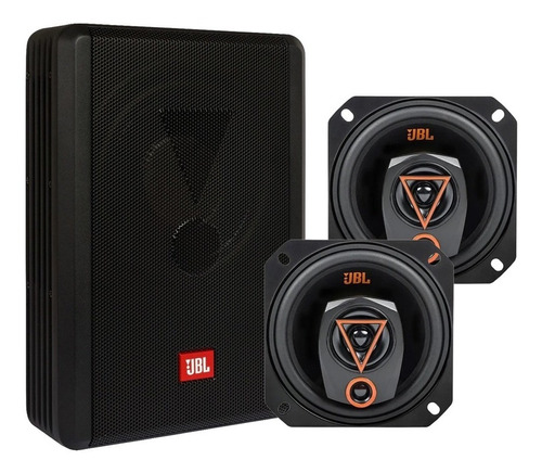 Kit Multisystem 4trms80 + Caixa Jbl Ativa Amplificada 200w Cor Preto