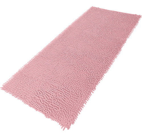 Tapete Bolinha Microfibra Passadeira Antiderrapante 50x100cm Cor Rosa