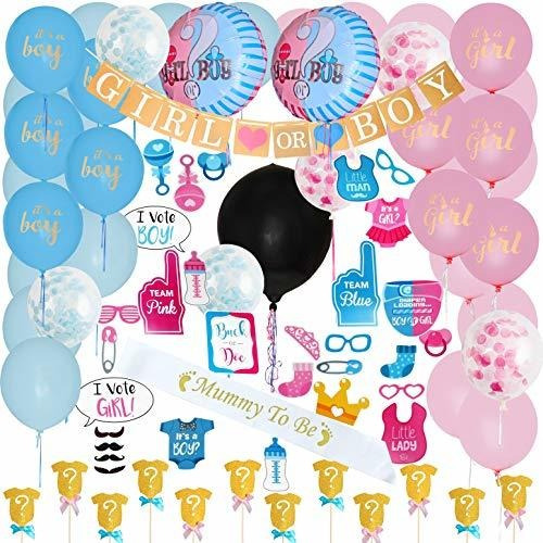 Paquetes De Fiesta - 109-pc Baby Gender Reveal Party Pack |