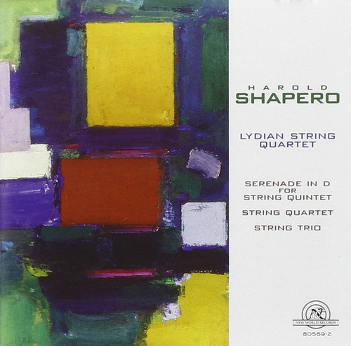 Cd: Harold Shapero: Música De Cámara
