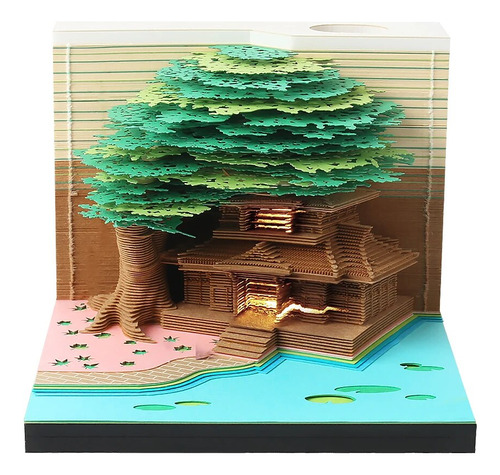 Bloc De Notas 3d Omoshiroi Diy Treehouse, 190 Hojas, Bloque