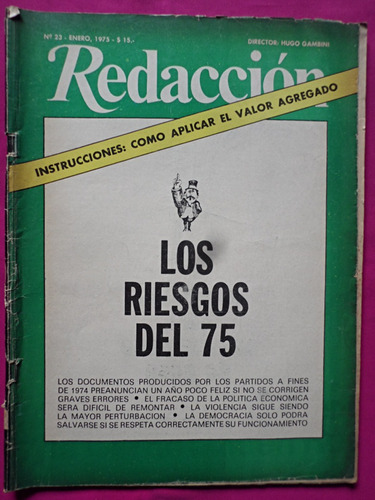 Revista Redaccion N° 23 Vol: 3 Año: 1975