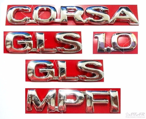 Emblemas Corsa Sedan 1.0 Mpfi + Lateral Gls - 1996 À 1999