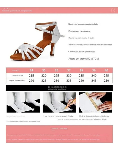 Par De Zapatos De Baile Latino Para Interiores Con Tacones A