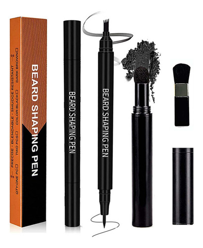 Relleno De Lápiz De Barba Para Hombres De Peinado De Negro