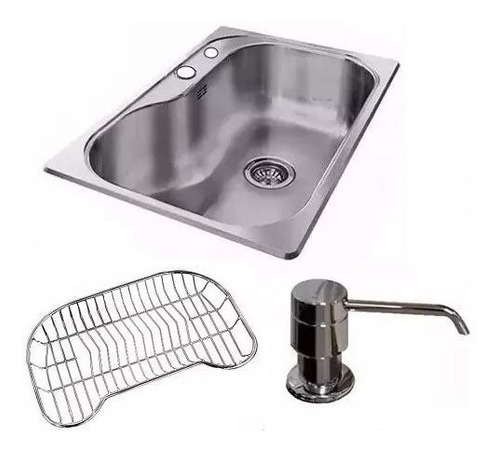 Bacha Cocina Johnson Luxor Si71a Dosificador Escurreplatos