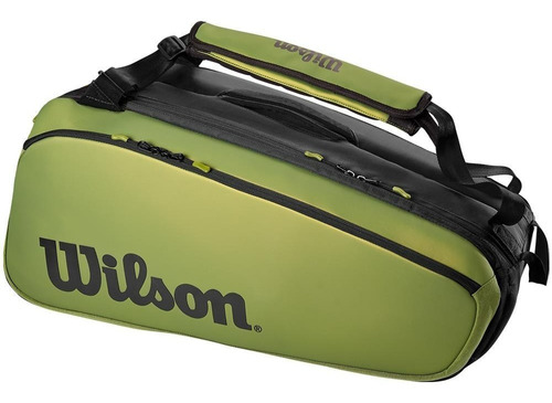 Bolso Morral Raquetero Thermobag Tenis Wilson Super Tour 9pk Color Verde