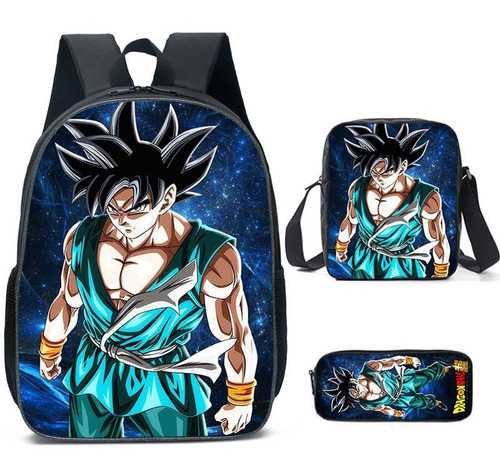 Juego De 3 Mochilas Goku Dragon Ball Z Para Niños