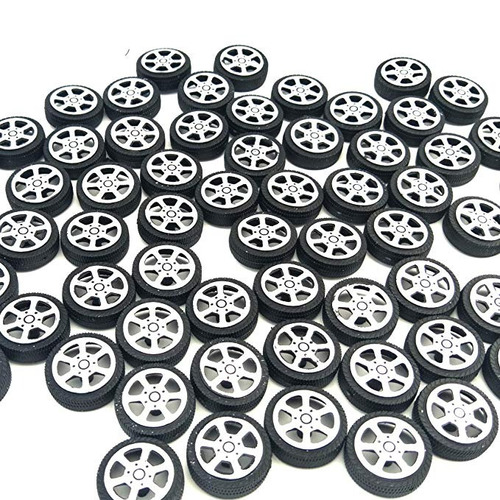 Eudax 100pcs Plastic Roll 2mm Dia Shaft Car Truck Model Toys