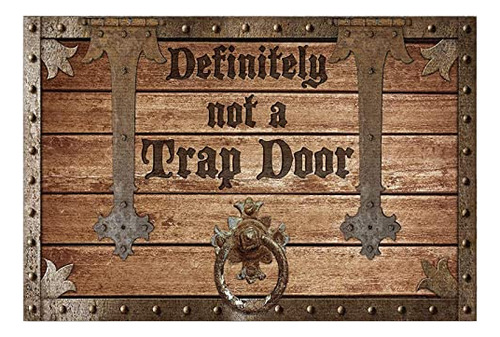 Definitely Not Trap Door Indoor And Outdoor Doormat War...