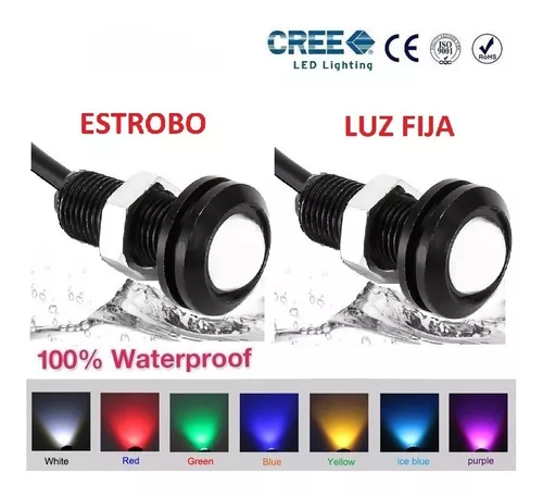 Ojo De Aguila Dual Estrobo Drl Led Auto Moto Lupa Freno Stop | MercadoLibre