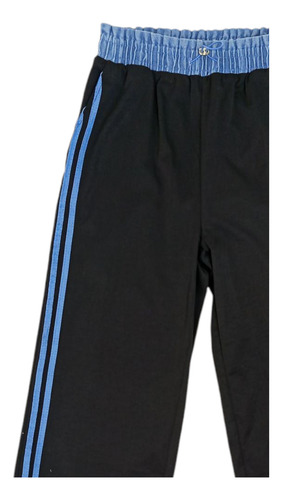 Pantalón Palazzo Dama Franjas Stretch Cómodo Casual