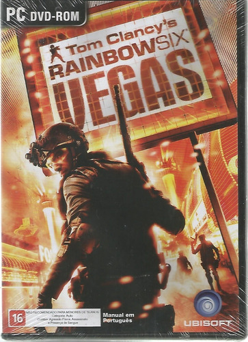 Pc Dvd Rom - Tom Clancys - Rainbow Six Vegas - Novo, Lacrado
