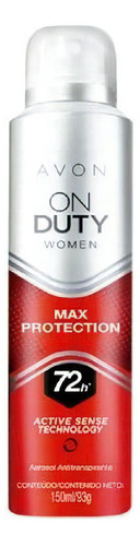 Desodorante Aerossol Avon On Duty Women Max Protection 150ml