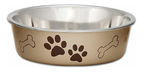 Bol Metlico Para Mascotas Bella, De Loving Pets, M, Champn