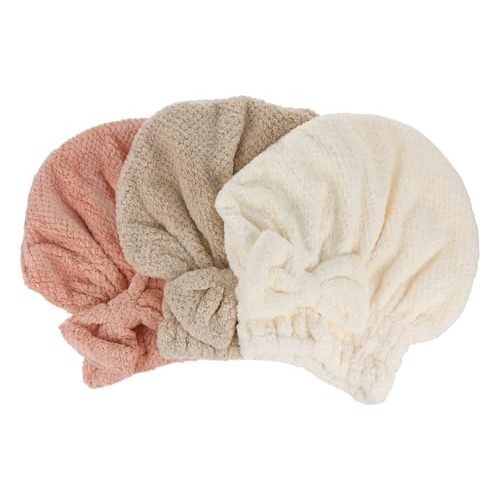 3 Unidades De Gorro De Pelo Seco De Forro Polar Coral Pa