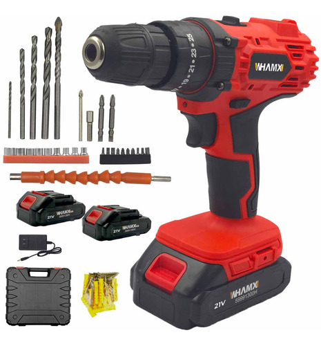 Taladro Inalambrico Rotomartillo 32n/m 49acc 2 Bateria Whamx