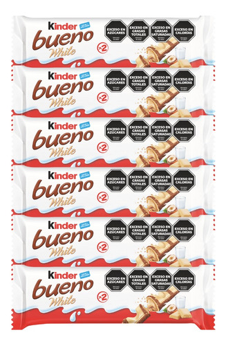 Combo X 6 Chocolate Kinder Bueno Blanco/negro