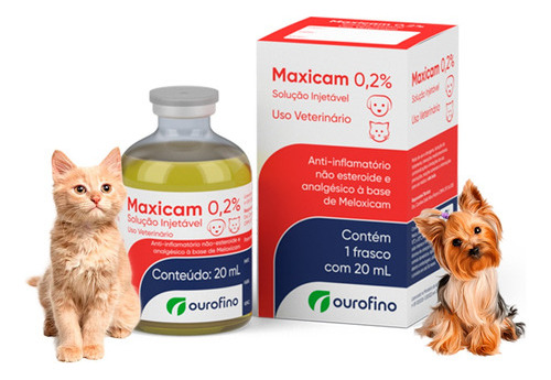 Maxicam 0,2% Ingetável 20ml Cães Gatos Ourofino