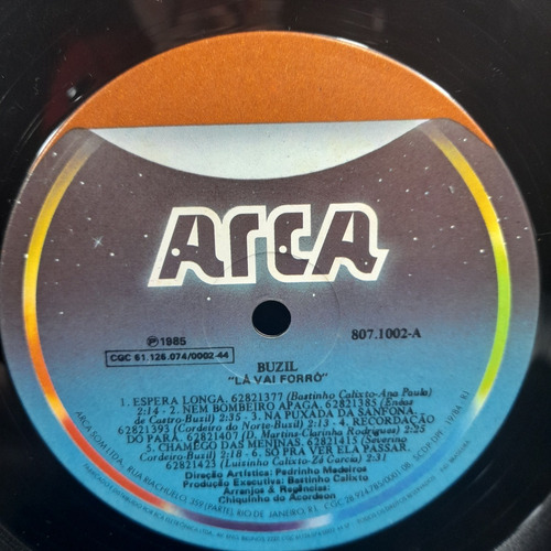 Vinil Lp Buzil Lá Vai Forro 1985