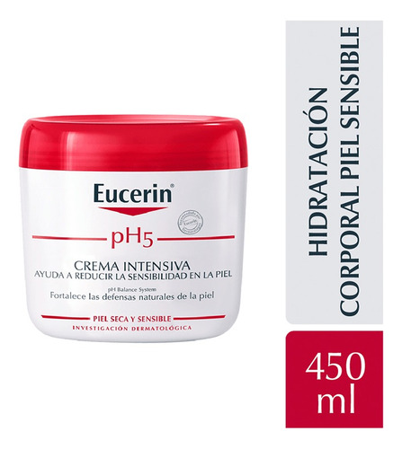 Crema hidratante para cuerpo Eucerin pH5 Crema Intensiva en pote de 450mL/457g