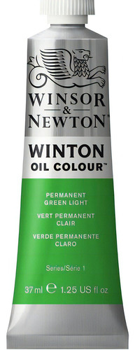Pintura Oleo Winsor & Newton Winton 37ml Colores A Escoger Color Permanent Green Light - Verde Permanente Claro N48