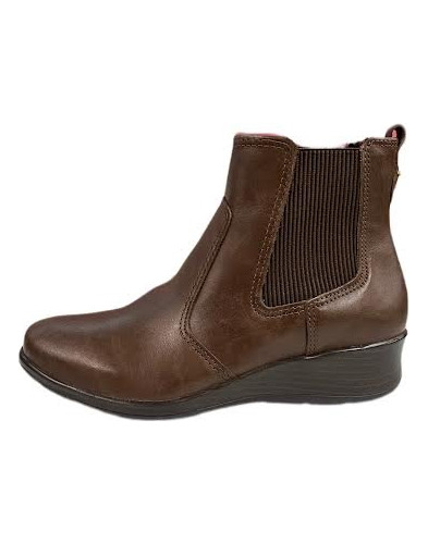 Botas Cuero Pegada 281222 Taco Corrido Bajo 2 Elasticos