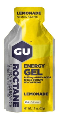 Imagen 1 de 2 de Geles Energéticos Gu Roctane Sabor Lemonade