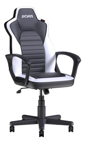 Cadeira Gamer Escritório - Mad Racer Sti Turbo - Pcyes Cor Branco Material Do Estofamento Malha De Poliuretano Acolchoada