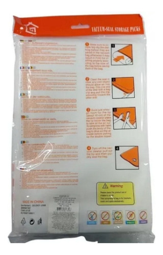 Bolsa organizadora al vacío de 80 x 120 cm para edredones, ropa y tapicería