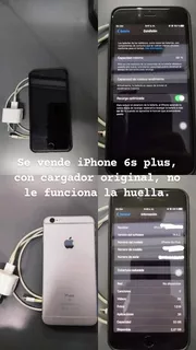 Celular iPhone 6s Plus Usado, No Funciona Huella