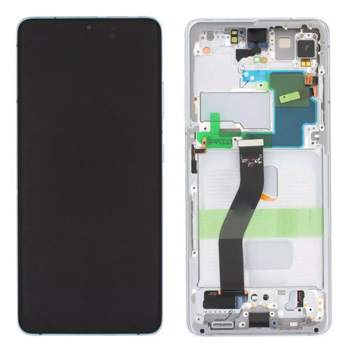 Tela Frontal Para Galaxy S21 Ultra Sm-g998 Prata Nacional Cinza