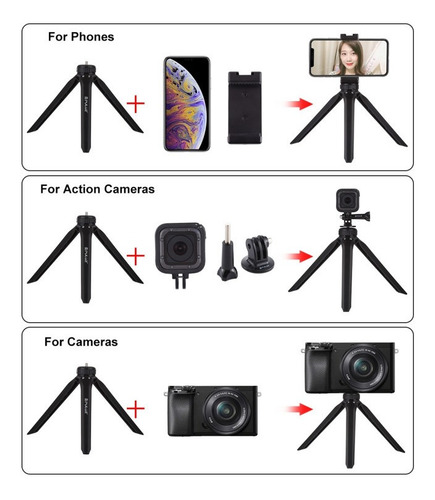 Mini Trípode Para Celulares Y Cámaras Fotográfica.