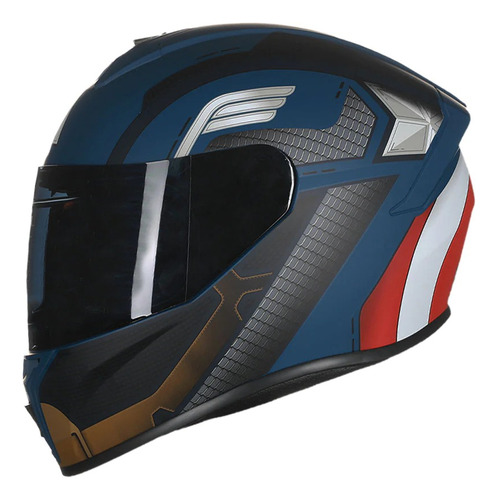 Casco Para Moto Capitan America Modelo Zoom