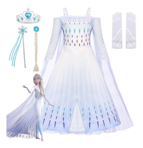 Disfraz Vestidos Elsa Frozen Para Niñas Fiesta Día Del Niño | Meses sin  intereses