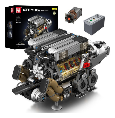 Mould King 10131 W16 Juego De Bloques Motor V8 Ews